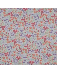 Tissu coton déperlant petites fleurs - Fond blanc 2