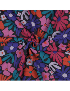 Tissu sweat seventies - Indigo