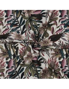 Toile de coton canvas - Fleurs vintage