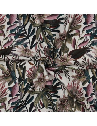 Toile de coton canvas - Fleurs vintage