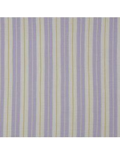 Tissu double gaze imprimé rayures - Violet 2
