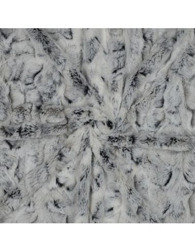 Tissu fausse fourrure animal - Lynx des neiges