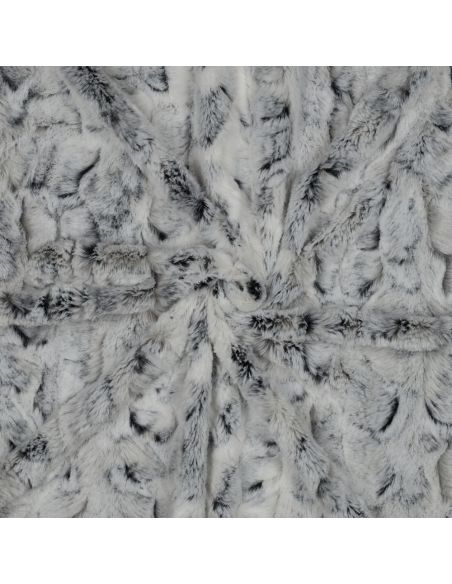 Tissu fausse fourrure animal - Lynx des neiges