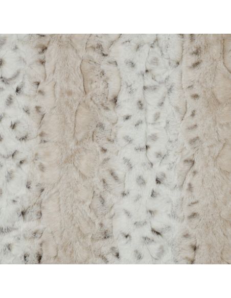 Tissu fausse fourrure animal - Panthère des neiges