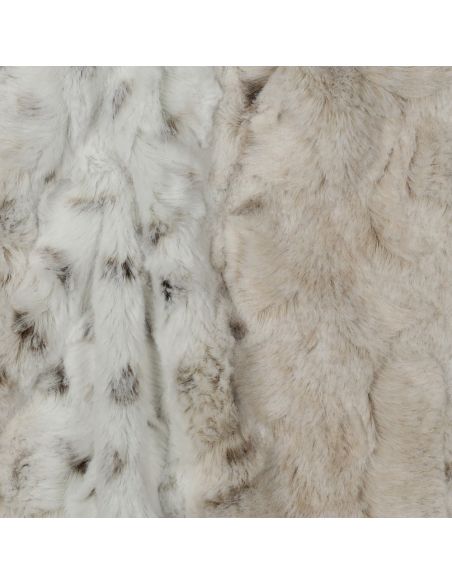 Tissu fausse fourrure animal - Panthère des neiges