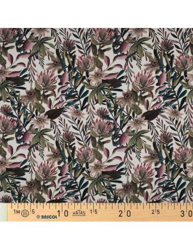 Toile de coton canvas - Fleurs vintage