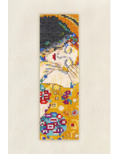 Kit broderie marque-pages au point de croix - Le baiser 2