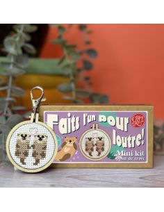 Mini kit broderie point de croix - Faits l'un pour loutre!