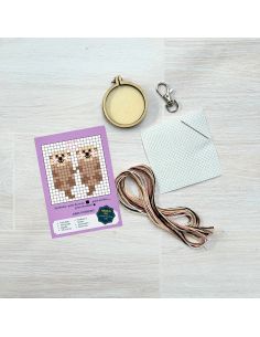 Mini kit broderie point de croix - Faits l'un pour loutre! 2
