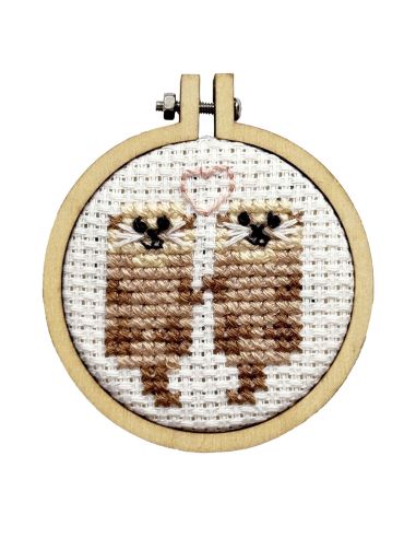 Mini kit broderie point de croix - Faits l'un pour loutre!