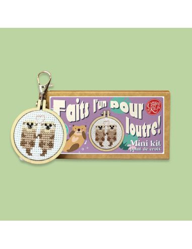 Mini kit broderie point de croix - Faits l'un pour loutre!