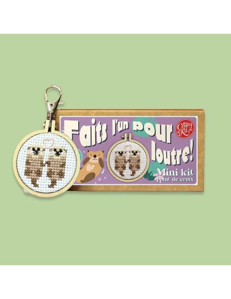 Mini kit broderie point de croix - Faits l'un pour loutre!