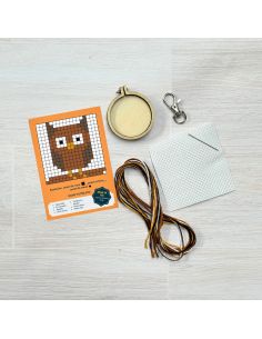 Mini kit broderie point de croix - Tu es la plus chouette! 2