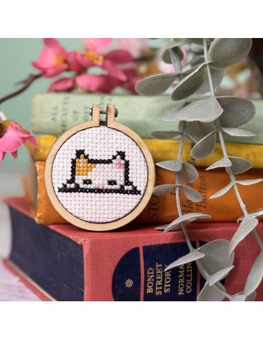 Mini kit broderie point de croix - on est félins pour l'autre