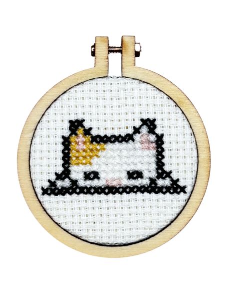 Mini kit broderie point de croix - on est félins pour l'autre