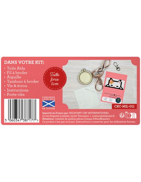 Mini kit broderie point de croix - on est félins pour l'autre