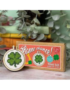 Mini kit broderie point de croix - Bonne chance!