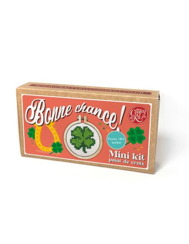 Mini kit broderie point de croix - Bonne chance!