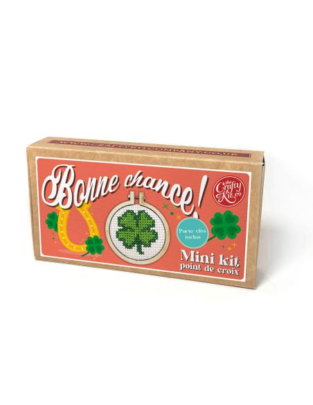 Mini kit broderie point de croix - Bonne chance!