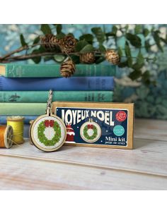 Mini kit broderie point de croix - Joyeux Noël!
