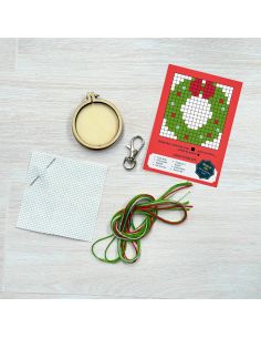 Mini kit broderie point de croix - Joyeux Noël! 2