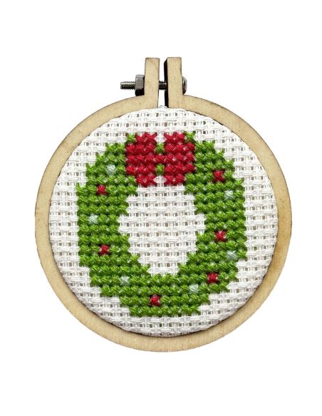 Mini kit broderie point de croix - Joyeux Noël!