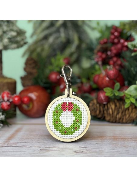 Mini kit broderie point de croix - Joyeux Noël!