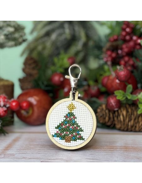 Mini kit broderie point de croix - Mon beau sapin