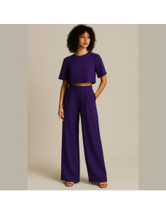 Tissu crêpe Georgette - Violet 2