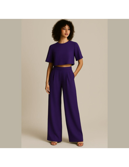 Tissu crêpe Georgette - Violet