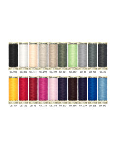 Set de 20 fils à coudre polyester Gütermann 2