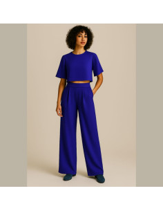 Tissu crêpe Georgette - Cobalt 2