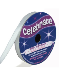 Ruban satin Celebrate blanc - 6 mm x 6 mètres