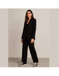 Tissu twill de viscose lourd - Noir 2
