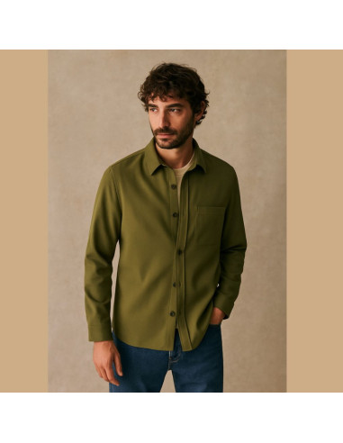 Tissu twill de viscose lourd - Olive