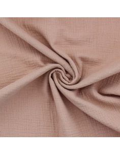 Tissu double gaze de coton - Mocha