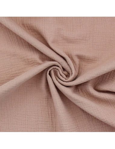 Tissu double gaze de coton - Mocha