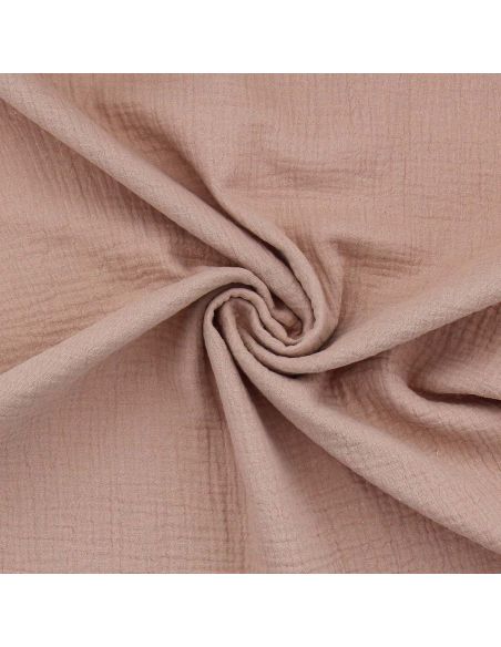 Tissu double gaze de coton - Mocha
