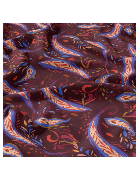 Tissu viscose - Nini violet et bleu