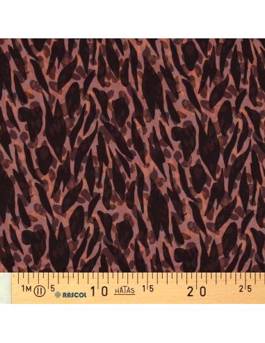 Tissu viscose - Zomalia marron