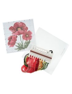 Mini kit point de croix compté - Coquelicots 2