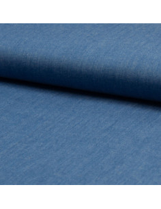 Tissu chambray - Bleu