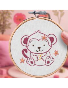 Kit broderie French'kits - Bébé singe