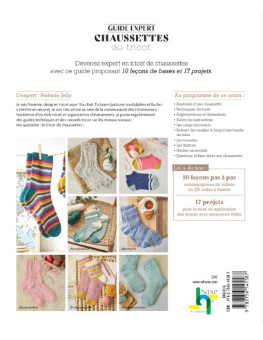 Livre guide expert chaussettes au tricot