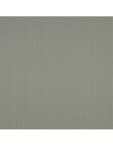 Tissu jersey coton léger côtelé - Vert clair