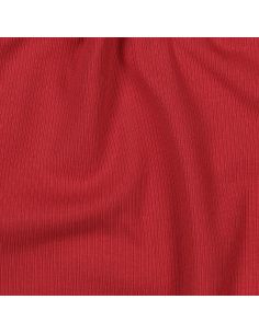 Tissu jersey coton maille fine côtelé - Rouge foncé 2