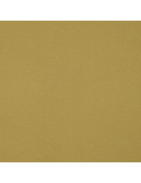 Tissu jersey coton maille fine côtelé - Ocre