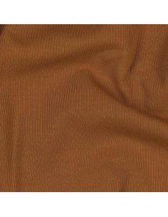 Tissu jersey coton maille fine côtelé - Cognac 2
