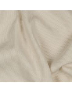 Tissu jersey coton maille fine côtelé - Naturel 2