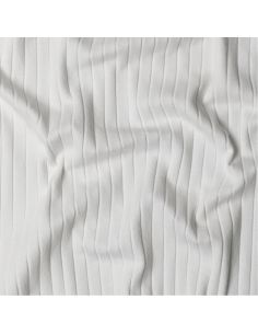 Tissu jersey coton léger côtelé - Écru 2
